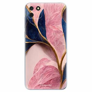 Odolné silikonové pouzdro iSaprio - Pink Blue Leaves - Huawei Y5p obraz