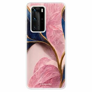 Odolné silikonové pouzdro iSaprio - Pink Blue Leaves - Huawei P40 Pro obraz