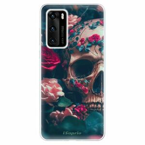 Odolné silikonové pouzdro iSaprio - Skull in Roses - Huawei P40 obraz