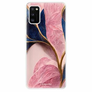 Odolné silikonové pouzdro iSaprio - Pink Blue Leaves - Samsung Galaxy A41 obraz