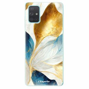 Odolné silikonové pouzdro iSaprio - Blue Leaves - Samsung Galaxy A71 obraz