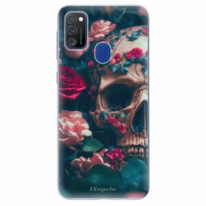 Odolné silikonové pouzdro iSaprio - Skull in Roses - Samsung Galaxy M21 obraz