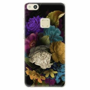 Odolné silikonové pouzdro iSaprio - Dark Flowers - Huawei P10 Lite obraz