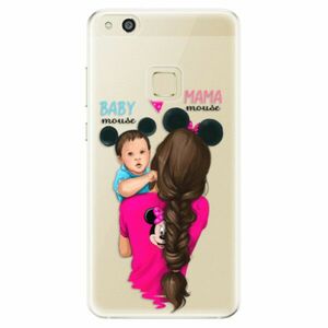 Odolné silikonové pouzdro iSaprio - Mama Mouse Brunette and Boy - Huawei P10 Lite obraz