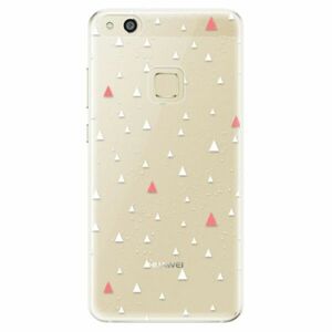 Odolné silikonové pouzdro iSaprio - Abstract Triangles 02 - white - Huawei P10 Lite obraz