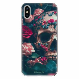 Odolné silikonové pouzdro iSaprio - Skull in Roses - iPhone X obraz