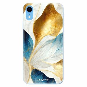 Odolné silikonové pouzdro iSaprio - Blue Leaves - iPhone XR obraz