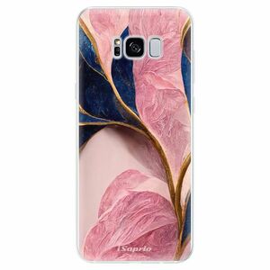 Odolné silikonové pouzdro iSaprio - Pink Blue Leaves - Samsung Galaxy S8 obraz