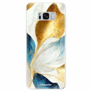 Odolné silikonové pouzdro iSaprio - Blue Leaves - Samsung Galaxy S8 obraz