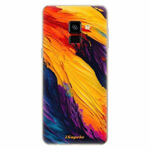 Odolné silikonové pouzdro iSaprio - Orange Paint - Samsung Galaxy A8 2018 obraz