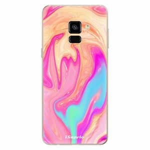 Odolné silikonové pouzdro iSaprio - Orange Liquid - Samsung Galaxy A8 2018 obraz