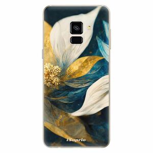 Odolné silikonové pouzdro iSaprio - Gold Petals - Samsung Galaxy A8 2018 obraz