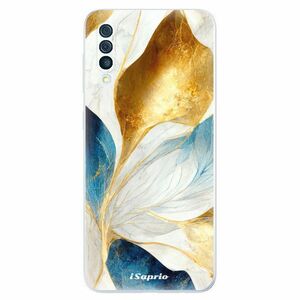 Odolné silikonové pouzdro iSaprio - Blue Leaves - Samsung Galaxy A50 obraz