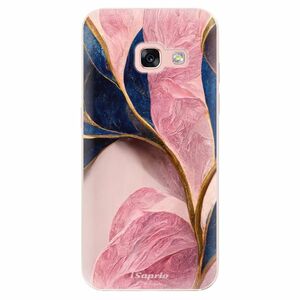 Odolné silikonové pouzdro iSaprio - Pink Blue Leaves - Samsung Galaxy A3 2017 obraz