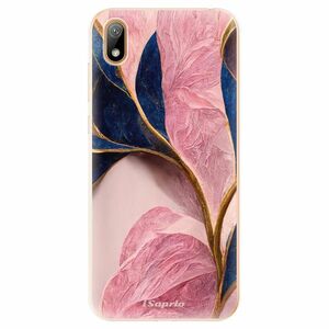 Odolné silikonové pouzdro iSaprio - Pink Blue Leaves - Huawei Y5 2019 obraz