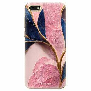 Odolné silikonové pouzdro iSaprio - Pink Blue Leaves - Huawei Honor 7S obraz