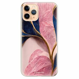 Odolné silikonové pouzdro iSaprio - Pink Blue Leaves - iPhone 11 Pro obraz