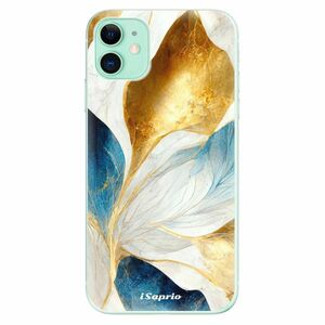 Odolné silikonové pouzdro iSaprio - Blue Leaves - iPhone 11 obraz