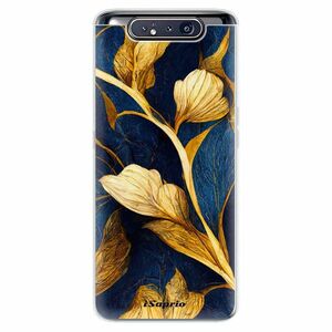 Odolné silikonové pouzdro iSaprio - Gold Leaves - Samsung Galaxy A80 obraz