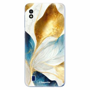 Odolné silikonové pouzdro iSaprio - Blue Leaves - Samsung Galaxy A10 obraz