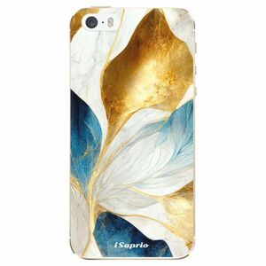 Odolné silikonové pouzdro iSaprio - Blue Leaves - iPhone 5/5S/SE obraz