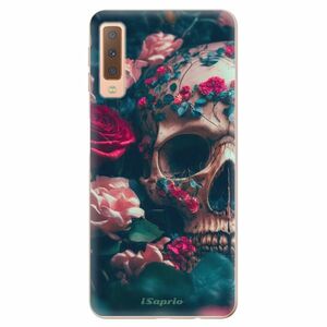Odolné silikonové pouzdro iSaprio - Skull in Roses - Samsung Galaxy A7 (2018) obraz