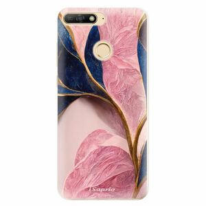 Odolné silikonové pouzdro iSaprio - Pink Blue Leaves - Huawei Y6 Prime 2018 obraz