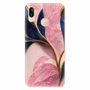 Odolné silikonové pouzdro iSaprio - Pink Blue Leaves - Huawei P20 Lite obraz