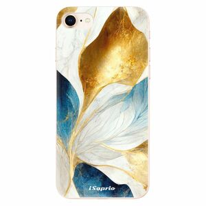 Odolné silikonové pouzdro iSaprio - Blue Leaves - iPhone 8 obraz