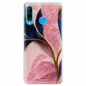 Odolné silikonové pouzdro iSaprio - Pink Blue Leaves - Huawei P30 Lite obraz
