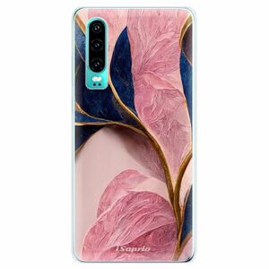 Odolné silikonové pouzdro iSaprio - Pink Blue Leaves - Huawei P30 obraz