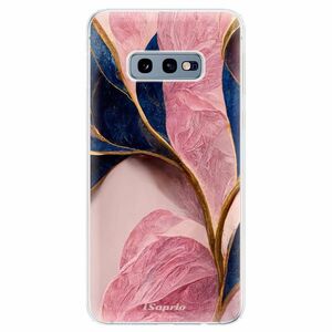 Odolné silikonové pouzdro iSaprio - Pink Blue Leaves - Samsung Galaxy S10e obraz