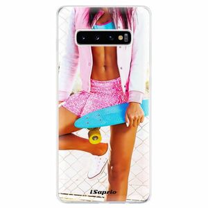 Odolné silikonové pouzdro iSaprio - Skate girl 01 - Samsung Galaxy S10+ obraz