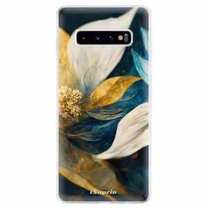Odolné silikonové pouzdro iSaprio - Gold Petals - Samsung Galaxy S10+ obraz