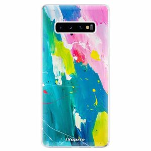 Odolné silikonové pouzdro iSaprio - Abstract Paint 04 - Samsung Galaxy S10+ obraz