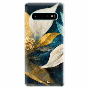 Odolné silikonové pouzdro iSaprio - Gold Petals - Samsung Galaxy S10 obraz