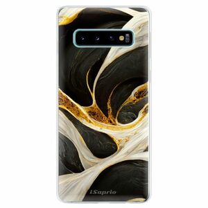 Odolné silikonové pouzdro iSaprio - Black and Gold - Samsung Galaxy S10 obraz