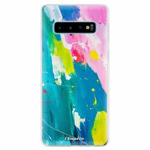 Odolné silikonové pouzdro iSaprio - Abstract Paint 04 - Samsung Galaxy S10 obraz