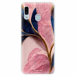 Silikonové pouzdro iSaprio - Pink Blue Leaves - Samsung Galaxy A30 obraz