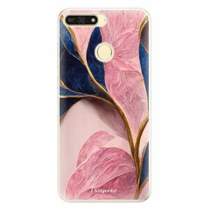 Silikonové pouzdro iSaprio - Pink Blue Leaves - Huawei Honor 7A obraz