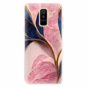 Silikonové pouzdro iSaprio - Pink Blue Leaves - Samsung Galaxy A6+ obraz