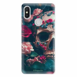 Silikonové pouzdro iSaprio - Skull in Roses - Xiaomi Redmi S2 obraz