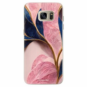 Silikonové pouzdro iSaprio - Pink Blue Leaves - Samsung Galaxy S7 Edge obraz