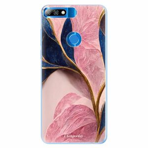 Silikonové pouzdro iSaprio - Pink Blue Leaves - Huawei Y7 Prime 2018 obraz
