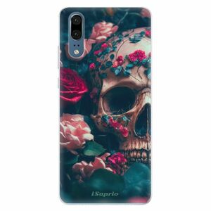 Silikonové pouzdro iSaprio - Skull in Roses - Huawei P20 obraz