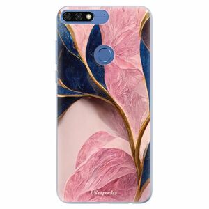 Silikonové pouzdro iSaprio - Pink Blue Leaves - Huawei Honor 7C obraz