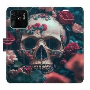 Flipové pouzdro iSaprio - Skull in Roses 02 - Xiaomi Redmi 10C obraz