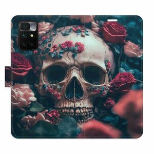Flipové pouzdro iSaprio - Skull in Roses 02 - Xiaomi Redmi 10 obraz