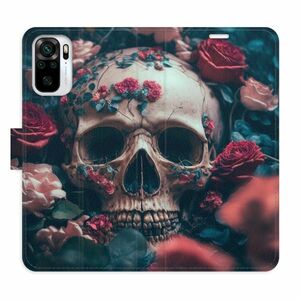 Flipové pouzdro iSaprio - Skull in Roses 02 - Xiaomi Redmi Note 10 / Note 10S obraz