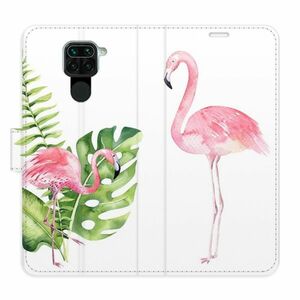 Flipové pouzdro iSaprio - Flamingos - Xiaomi Redmi Note 9 obraz